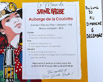 Restaurant généraliste Restaurant l'Auberge de la Coulotte à Avion (le menu)