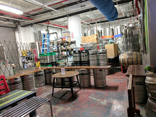 A row of beer taps