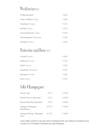 Café Restaurant Schwarze à Bad Wildungen menu