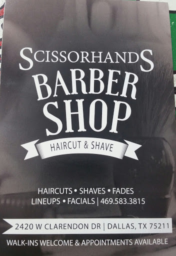 Barber Shop «Scissor Hands Barbershop», reviews and photos, 2420 W Clarendon Dr, Dallas, TX 75211, USA
