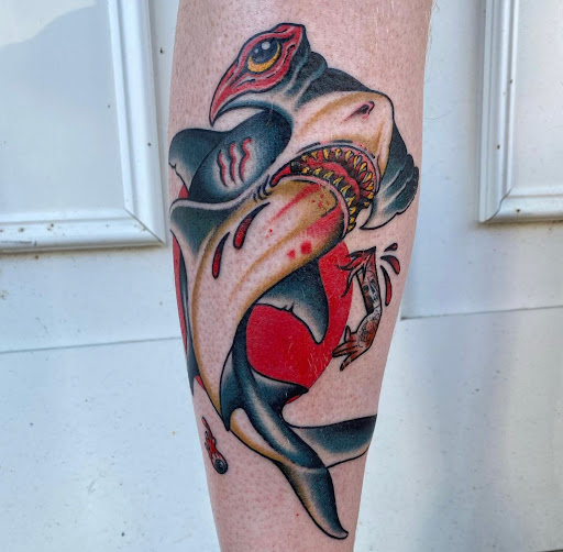 Explore pelican tattoo ideas, creative tattoo ideas in Florida, available at Pennyroyal Tattoo