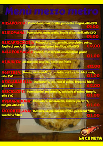Carte du Pizzeria la Cometa à Pagani