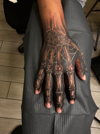 Explore colorful sleeve tattoo ideas, creative tattoo ideas in Miami, available at Tatt Em Up Tattoos & Piercings