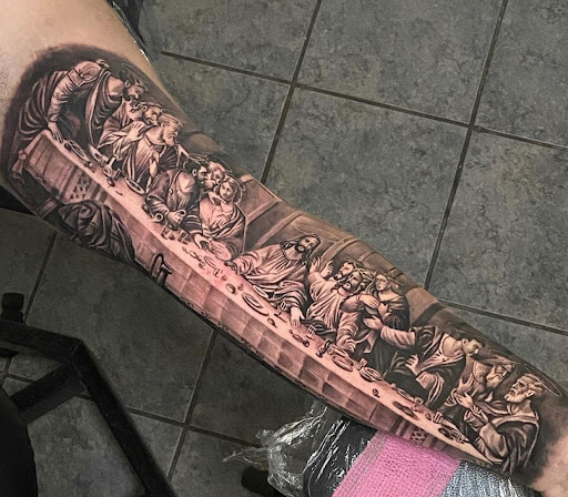 Explore overlord tattoo ideas, creative tattoo ideas in Fort Wayne, available at Grade A Tattoos and Body Piercing