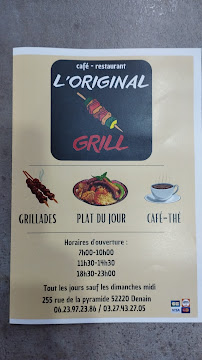 L’Original Grill à Denain carte