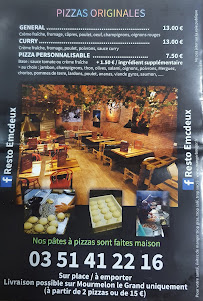 Pizzeria E=MC2 à Mourmelon-le-Grand (la carte)