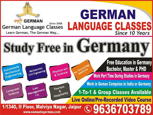 Namaste German-German Language Classes in Jaipur-Malviya Nagar-Jagatpura -pratap nagar-Jawahar Nagar
