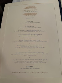 Menu du L'Arôme à Paris