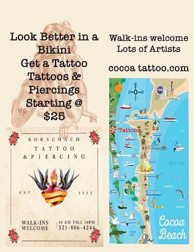 Explore male forearm tattoos ideas, creative tattoo ideas in Cocoa, available at Rorschach Tattoo Shop and Piercing Studio
