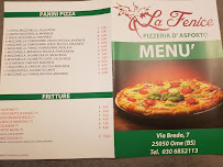 Carte du Pizzeria Da Asporto La Fenice à Ome