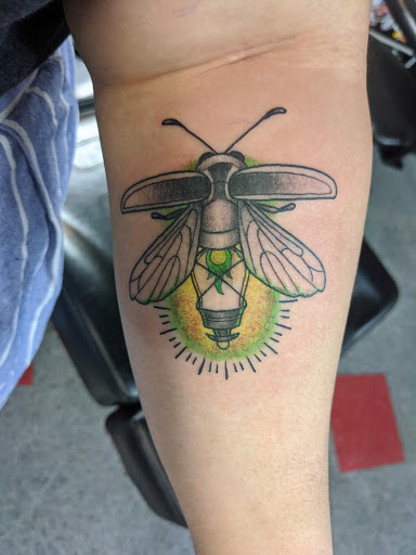 Explore patchwork tattoos ideas, creative tattoo ideas in Saint Paul, available at Black Coffin Tattoo