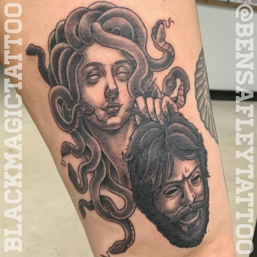 Explore catholic tattoo ideas small, creative tattoo ideas in Oklahoma City, available at Black Magic Tattoo