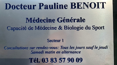 Dr Pauline Benoit à Vandœuvre-lès-Nancy