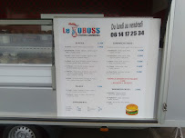 Le Toboss Burger à Balma menu
