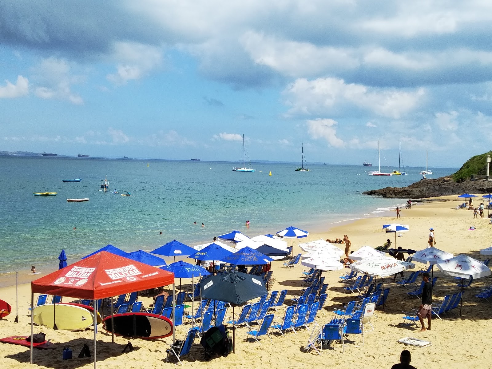 Valokuva Porto da Barra Beachista. puhtaustasolla korkea