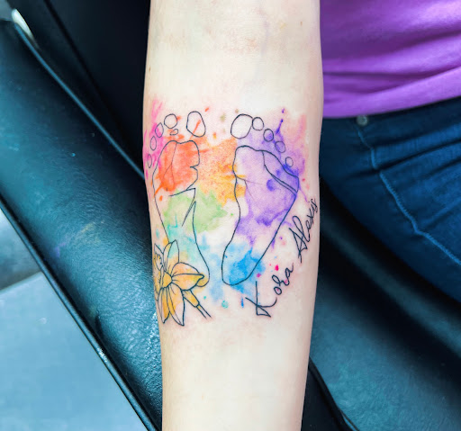 Explore name tattoo ideas on arm, creative tattoo ideas in Russellville, available at Shepherd Ink