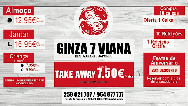 Ginza 7 Viana - Restaurante Japonês - Viana do Castelo