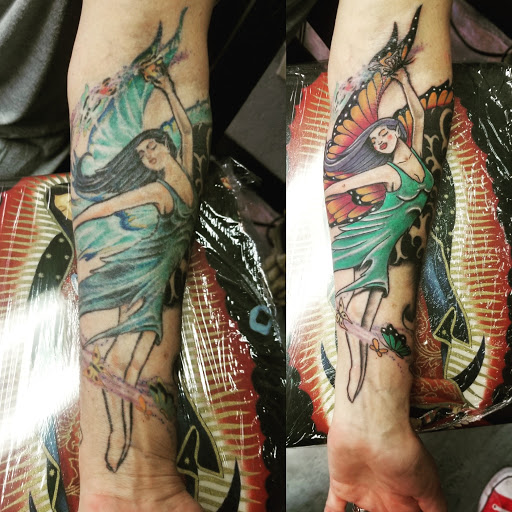 Explore trumpet tattoo ideas, creative tattoo ideas in Tucson, available at Jesses Tattoos & Tattoo Supplies