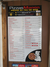 Menu du Pizzas Manon à Sainte-Maxime