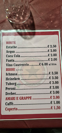 Menu / carte de Masseria Forciniti à Cariati