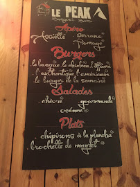 Restaurant de hamburgers Le Peak burger bar à Bidart (la carte)