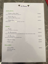 Restaurant français Le Patara à Marsannay-la-Côte (le menu)