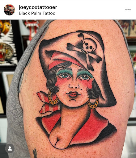 Explore marker tattoo ideas, creative tattoo ideas in Orange, available at Black Palm Tattoo