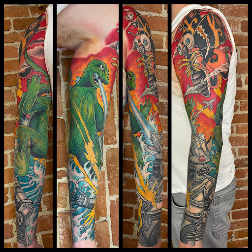 Explore tattoo ideas with family names, creative tattoo ideas in Buffalo, available at The Tilted Rose Tattoo