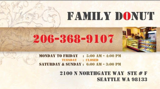 Donut Shop «Family Donut Shop», reviews and photos, 2100 N Northgate Way, Seattle, WA 98133, USA
