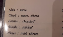 La Crêpe Rit à Remoulins menu