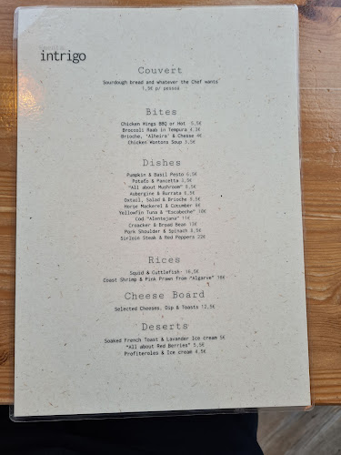 Comentários e avaliações sobre o Restaurante Intrigo