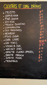 Menu du Les Animals à Paris