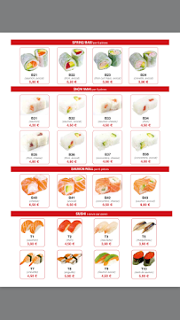 Nishi Sushi à Levallois-Perret menu