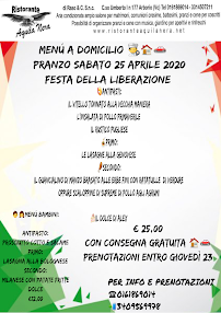 Restaurant Ristorante Aquila Nera à Arborio (la carte)