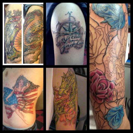 Explore star wars sleeve tattoo ideas, creative tattoo ideas in Dover, available at Walls of Wonder Tattoo And Body Piercing