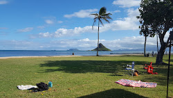 Kualoa Beach'in fotoğrafı uçurumlarla desteklenmiş
