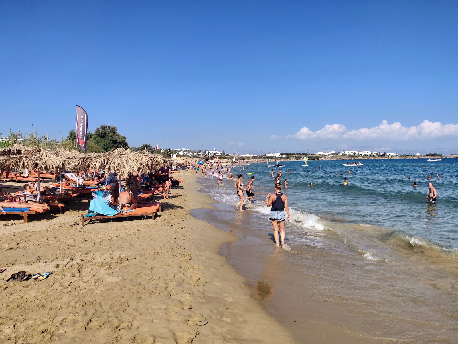 Foto de Playa de Chrisi Akti - buen lugar amigable para mascotas para vacacionar