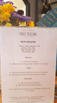 Le Café Télline à Grimaud menu