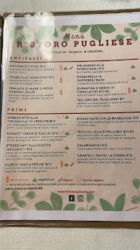 Menu / carte de Ristoro Pugliese à Bergamo