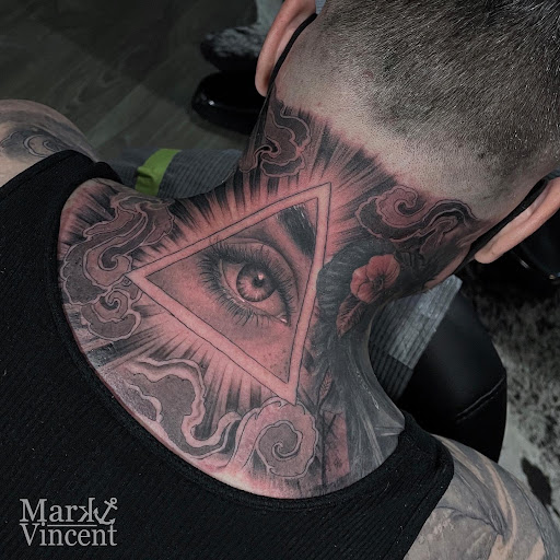 Explore jawline tattoo ideas, creative tattoo ideas in Downingtown, available at Iconic Tattoo Co