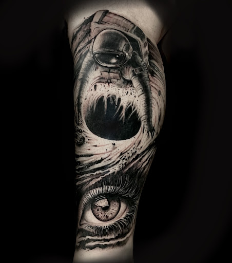 Explore mens rose tattoo ideas, creative tattoo ideas in Barre, available at Rock City Tattoo