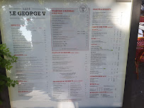 Le George V à Paris menu