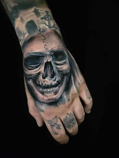 Explore cloud sleeve tattoo ideas, creative tattoo ideas in Mc Kees Rocks, available at Exile Ink