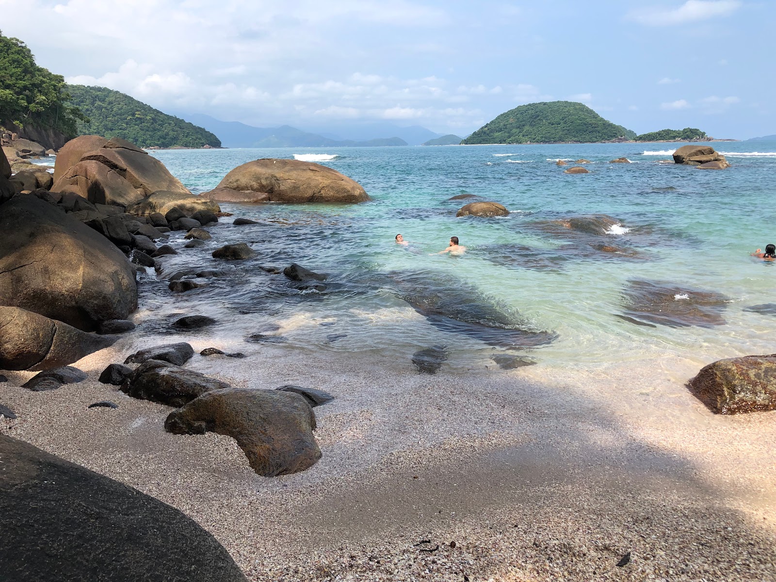 Foto di Praia das Conchas con una superficie del sabbia beige
