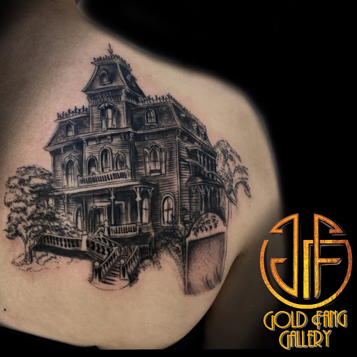 Find simple cross tattoo ideas for your next unique tattoo in Oklahoma City at Gold Fang Gallery