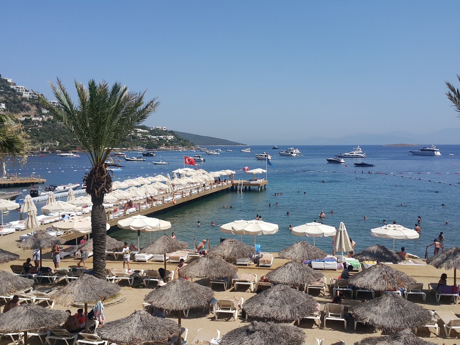 Fotografija Les Sables Beach z betonski pokrov površino