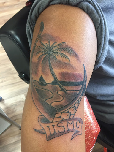 Explore chest sleeve tattoo ideas, creative tattoo ideas in Tacoma, available at Rolling Gypsy Tattoo