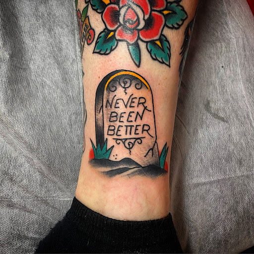 Explore tattoo ideas space liquid tattoo, creative tattoo ideas in Denton, available at Black Anchor Tattoo