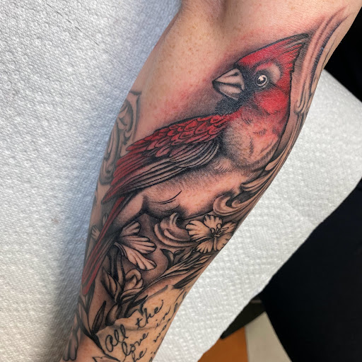 Explore neck word tattoo ideas, creative tattoo ideas in Saint Louis, available at Sign of the Times Tattoo