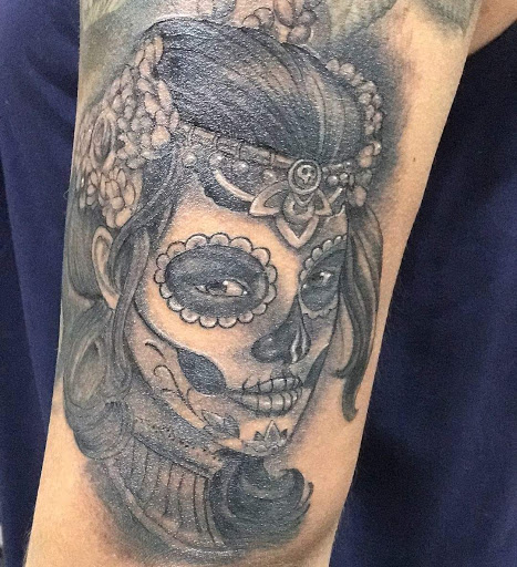 Explore african warrior tattoo ideas, creative tattoo ideas in Colton, available at knuckleheads tattoo